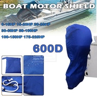 600D 6-225HP Yacht Half Outboard Motor Engine Boat Cover Anti UV Dustproof Cover Marine Engine Protection  Waterproof Bl
