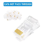 50/100pcs RJ-45 Ethernet Cables Module Plug Network Connector For UTP Cat5 Cat5e Cat6 RJ45 Network C