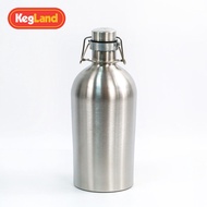 KegLand Stainless Steel Vacuum Insulated Growler Kit 2L Keep Warm Bottle with Picnic Tap Portable Be