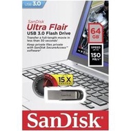 SanDisk CZ73 64GB 隨身碟 Ultra Flair USB3.0 公司貨 另售 創見 16G 64G
