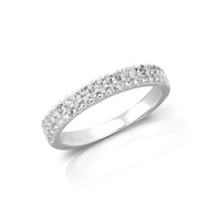 【Gift box】 Sterling Silver Swiss Diamond Ring