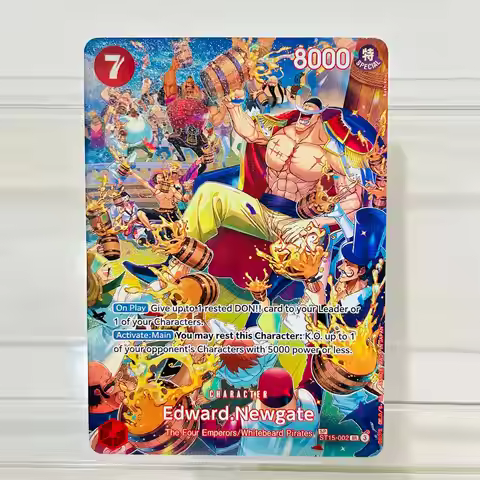 One Piece Edward.Newgate ST15-002 SR SP Card English Version Holographic Texture Cards DIY Premium A