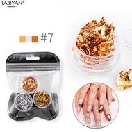 Gold Silver Copper Irregular Foil Paper Nail Art Sticker DIY Crystal Manicure UV Gel Polish Decorati