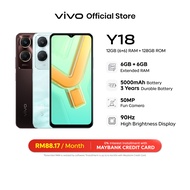 New Arrival | vivo Y18 Smartphone | 5000 mAh Battery + 3 Year Durable Battery | 50MP Fun Camera | 90Hz High Brigtness Display