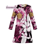 Blouse Floral Muslimah Purple Jersey Muslimah Plus Size Blouse Floral Muslimah Labuh Baju Muslimah K