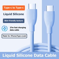 PD 27W Fast Charging Cable Type C Cables Mobile Phone Charger Cable USB Type C Silicone Data Line