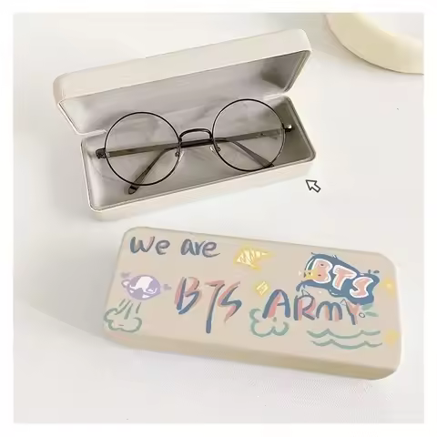 New BT21 Hard Glasses Case BTS Men Women Portable Myopia Glasses Sunglasses Eyeglasses Box Reading G
