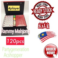 Rammy Ramy 120pcs player168pcs Cinami Mahjong Full set White green blue 拉米 麻将牌 1.4cm X 2.7cm X 3.7cm