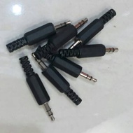 Mini stereo plastic jack black pvc aux jack