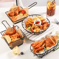 Fries Basket French Fries Holder Sizzling Basket Food Tray Kitchen Snack Bbq Burger Plate