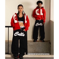 MERAH Hoodie Zipper Boxy CALLE Full Zip Black Hoodie / Full Zip Pink Hoodie / Full Zip Red Hoodie - 