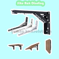 Siku Lipat Bracket engsel Siku Rak Dinding Penyangga Rak Meja 2 PCS