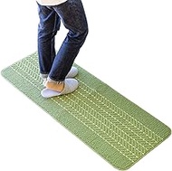 OKA Good Foot Feel Easy Wash Kitchen Mat, Herringbone, Approx. 17.7 x 47.2 inches (45 x 120 cm), Gre