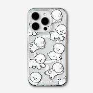 [Mill And Moi] Fluffy Bichon Magnetic Clear Phone Case