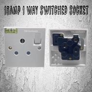15A Single Switch Socket Outlet 15A (SIRIM) Switch Electric One Gang Electric Socket 15A Socket Plug