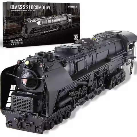 Piececool 3D Metal Puzzles Class S-2 Locomotive DIY Kit Jigsaw Assembly Model Kits for Home Collecti