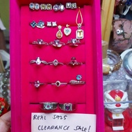 Real S925 Silver Jewelries S925 Silver Necklace Set S925 Silver Bracelet Set S925 Silver Ring Set