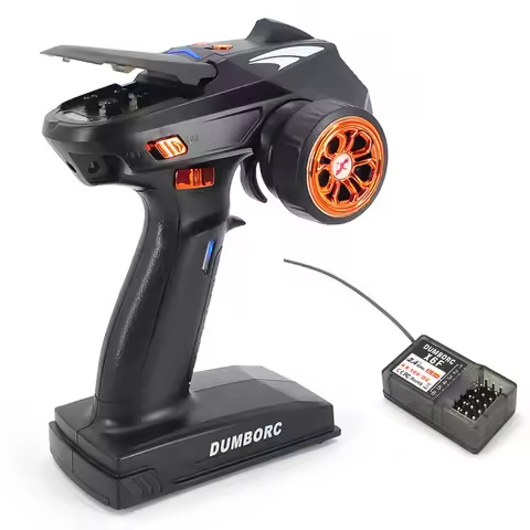 DumboRC X5 2.4G 5CH Transmitter with X6F Receiver for RC Model Q65 MN90 1/10 1/8 Crawler TRX4 Axial 