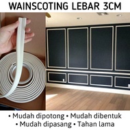 5Meter Wainscoting pvc foam / Wall Skirting / Wainscoating dinding / Wall Frame cermin  / wall accent Waincosting