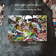 [SALE HOT] Miếng Skin dán Laptop Dell in hình sticker bomb (inbox mã máy cho Shop)