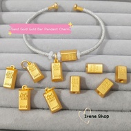 🇲🇾Sand Gold Gold Bar Pendant Charm