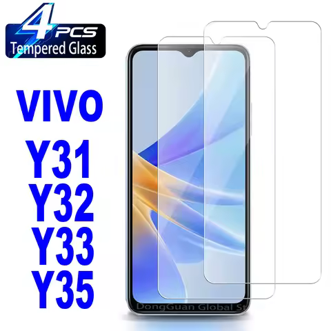 2/4Pcs HD Screen Protector For VIVO Y31 Y32 Y33 Y35 9H Tempered Glass