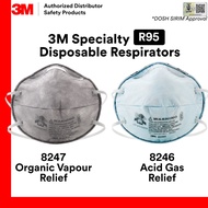 3M 8247 R95 Organic Vapor Relief 8246 R95 Acid Gas Relief Disposable Respirator 20 pcs/box