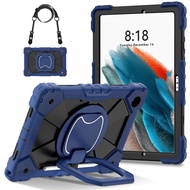 Shockproof Protective Case for Samsung Galaxy Tablet A8 10.5inch |Built-in Rotatable Grip and Folding Ring stand |Military Grade full Protection|Adjustable and Detachable Shoulder Strap|Perfect fit with access to all ports and buttons