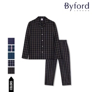 Byford Baju Tidur Lelaki | (1 Pc) Byford Men Woven Cotton Long Sleeve Long Pant Pyjamas Assorted Col