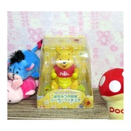 日本帶回 迪士尼 正版授權 小熊維尼 早期收藏 SEGA 維尼 太陽能 搖頭娃娃 蜂蜜罐 公仔 擺件 擺飾 Winnie the Pooh