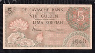 Bl2600 Uang Kuno 5 Gulden Federal tahun 1946 Bekas Sesuai Gambar