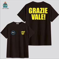 Kaos Baju VR -V6 VALENTINO ROSSI GRAZIE VALE Logo-kaos.batur