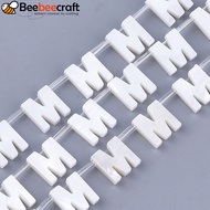 5pcs Freshwater Shell Beads Top Drilled Beads Letter.M 10x9x3mm Hole: 0.8mm