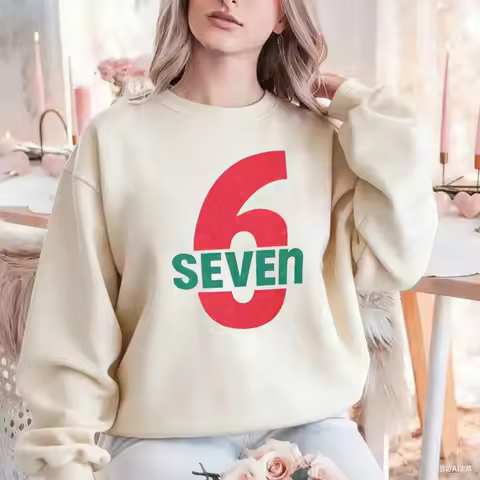 Funny Gen Z 6 7 Meme 6-Eleven Parody Long Slvee Unisex T-Shirt Sweatshirts Women Clothing Round-neck