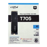 Crucial T705 4TB Gen5 M.2 2280 SSD (R:14100MB/s), CT4000T705SSD3