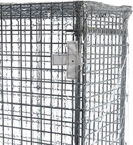 Quantum Storage Systems CC247263CVV Wire Cart Cover with Velcro Flap, 10 Gauge Vinyl, Clear, 24" Wid