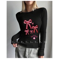 Long Sleeve Coquette Ribbon - Tshirt Ribbon