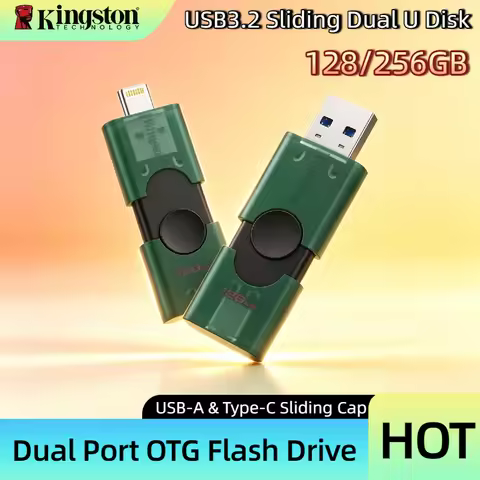 Kingston DTDEG2 128GB 256GB USB 3.2 OTG Dual Type C A Flash Drive Memory Stick for iPhone 15 16 Orig