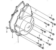 LY Kaliwang Crankcase Alternator Na Motorcycle Cover Gasket Para Sa Honda Cbr1100xx Blackbird 19