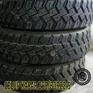 CELUP KASAR BERSIRIM 295/80R22.5 TAYAR CELUP BUNGA KASAR LORI BERAT HEAVY TRUCK RETREAD TYRE WITH CA