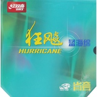 DHS Hurricane 3 Neo (Provincial) Blue Sponge Table Tennis Rubber (Black Rubber)
