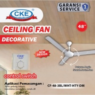 48 Inch Ceiling Fan CF-48-3BL/WHT-HTY-DM Hanging Ceiling Fan Energy-SavingSEJUK