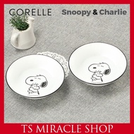 CORELLE KOREA Snoopy&Charlie Korean Type Tableware Front Of Plate 2P Set / Dinnerware / Rice bowl,So