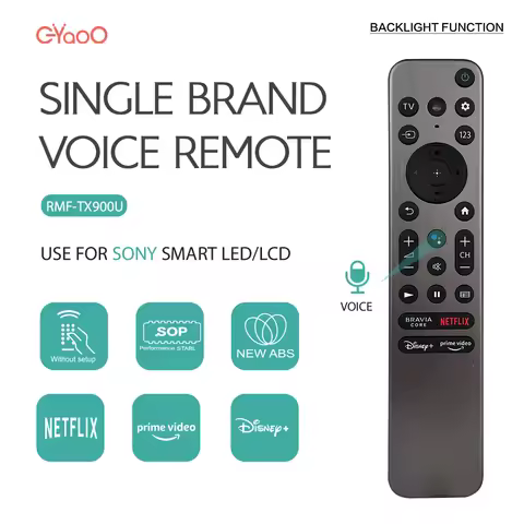 RMF-TX900U Voice Remote Backlight Compatible with Sony 4Κ 8K HD TV KD-43X81K KD-43X82K KD-43X85K KD-