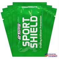 2TOMS SPORT SHIELD CHAFING & BLISTER PREVENTION WIPE 6PCS TOWELETTES GREEN