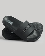 Superdry CODE Logo Pool Sliders - Black/Black