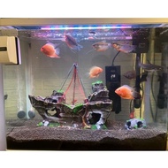 Simulation Pirate Ship Fish Tank Landscaping Decoration Ship Aquarium Landscaping Hiding House Decor