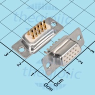 [3 Pieces]- DB15 Port 15 Pins Gold Plated 3 Rows Solder Wire Connector