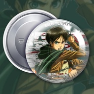 Button Badge 58mm Safe Pin Attack On Titan Eren Yeager