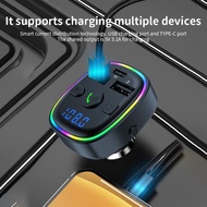 【GTTR】FM Transmitter 5V/3.1A Output Automatic Frequency Memory Hands-Free Callingready stock